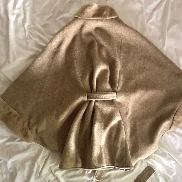 NWT Luxurious PENNY LANE Wool Coat Faux Fur Trim - Picture 7 of 14